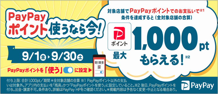 paypayポイント使っておトクキャンペーン