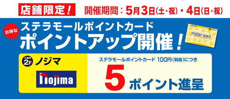 ノジマポイントアップ　250503-0504