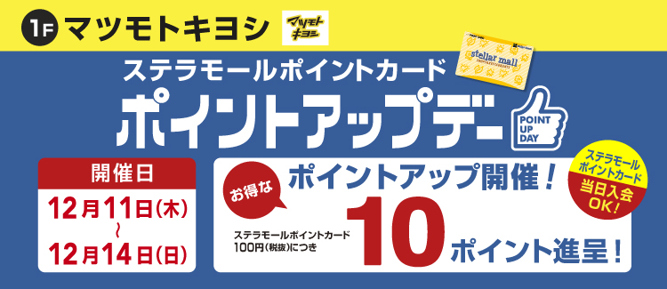 マツキヨポイントアップ 251211-1214