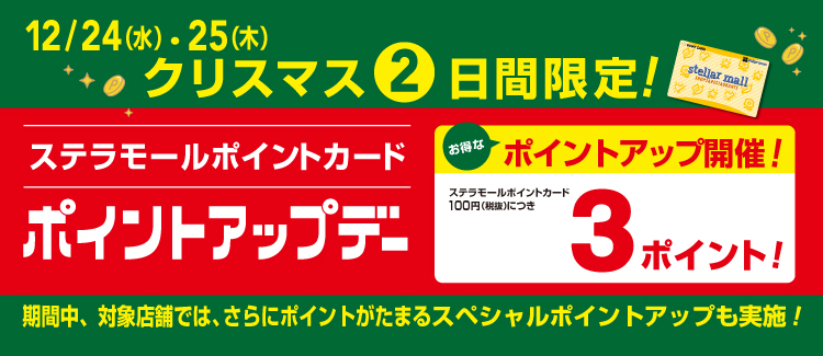 クリスマスポイントアップ　251224-25